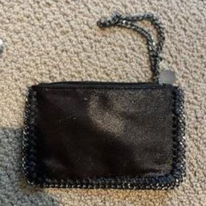 Black Wristlet - Chain Trim